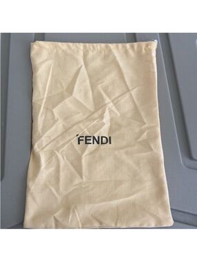 Fendi Beige Logo Dust Pouch